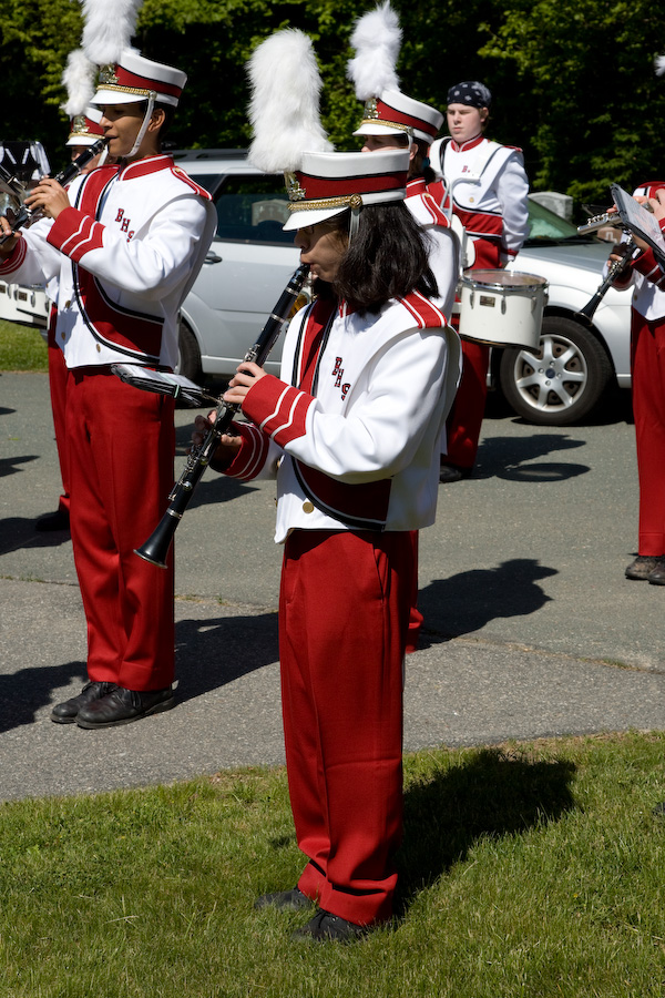 Click to return to grid view of the "Burlington High School - 2007-08" gallery "Marching Band - Memorial Day Ceremony"