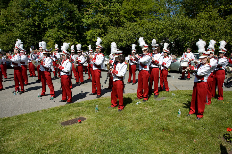 Click to return to grid view of the "Burlington High School - 2007-08" gallery "Marching Band - Memorial Day Ceremony"