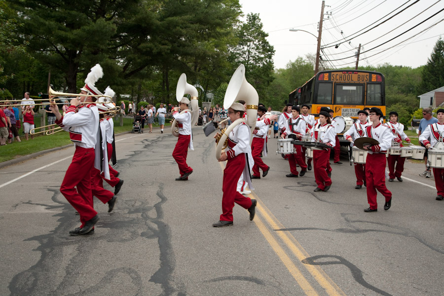 Click to return to grid view of the "Burlington High School - 2010-11" gallery "Marching Band - Memorial Day Ceremony"