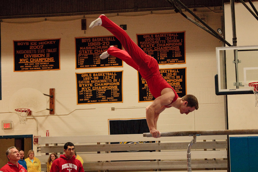 Click to return to grid view of the "Burlington High School - 2011-12" gallery "Boys Gymnastics - Massachusetts Coaches Invitational @ Andover High School"