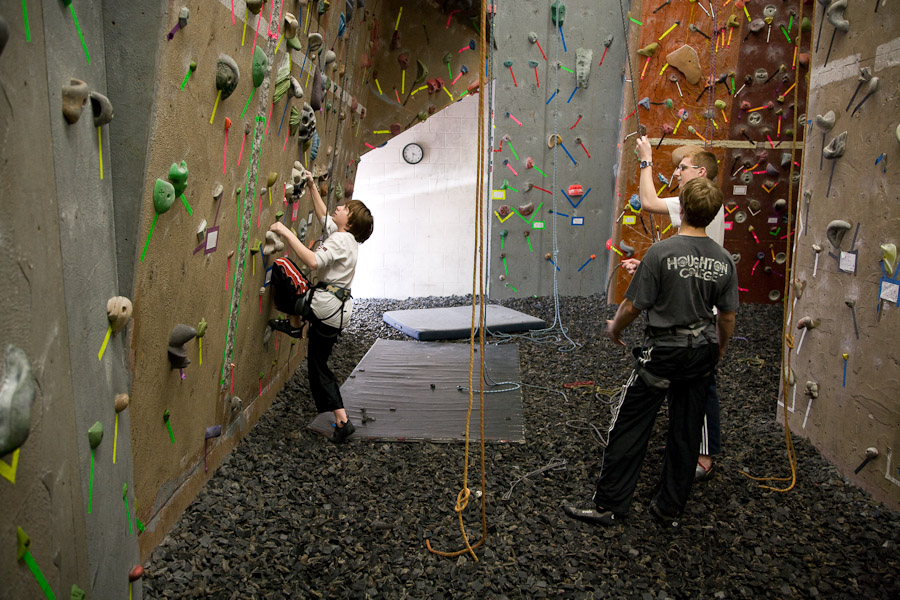Click to return to grid view of the "- Family -" gallery "Jake, Josh, John - Rock Climbing - Boston Rock Gym"