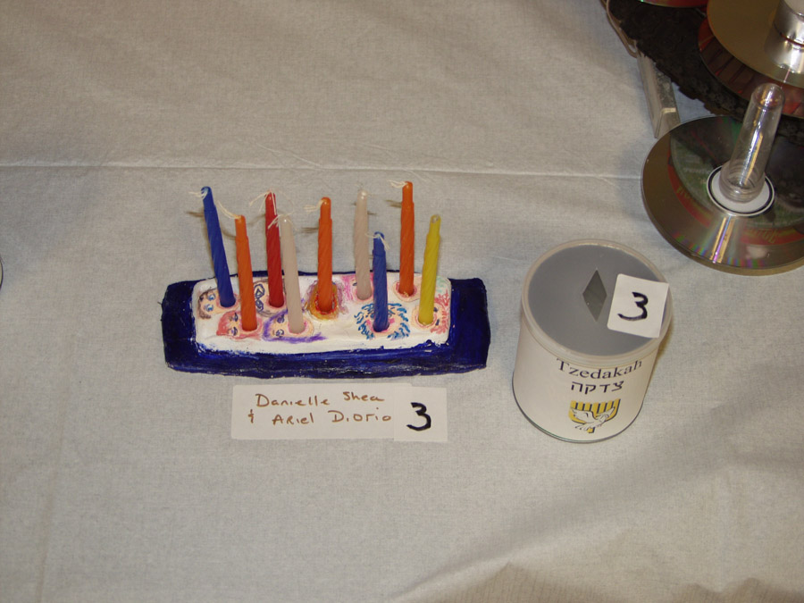 Click to return to grid view of the "Temple Shalom Emeth - 2002-03" gallery "Hanukah Party & Hanukiot"