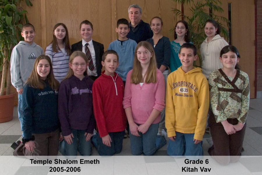 Click to return to grid view of the "Temple Shalom Emeth - 2005-06" gallery "Class Pictures"
